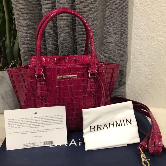 BRAHMIN Mini Priscilla Fuschia La Scala - Picture 6 of 14
